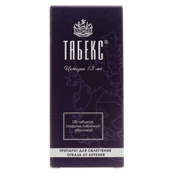 Табекс таблетки покрытпленоб 1,5 мг 100 шт
