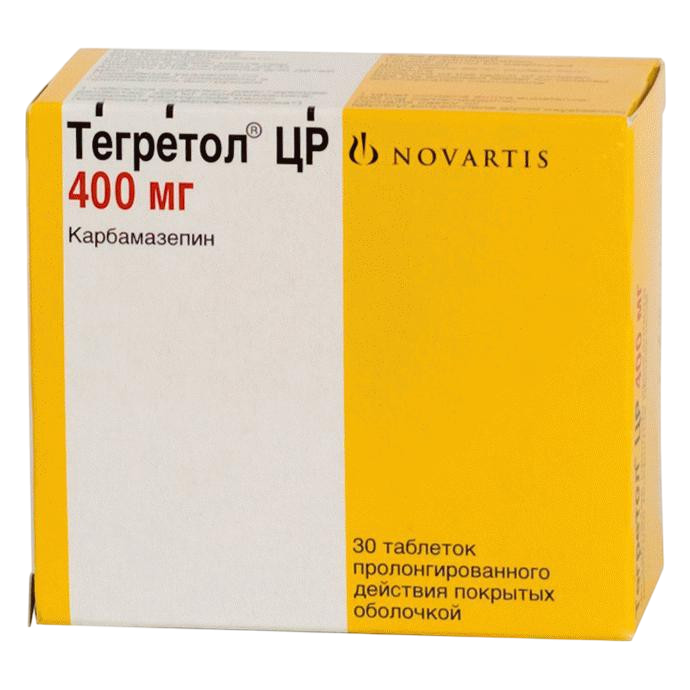 Тегретол ЦР таблетки с пролонг высвобождением покрытоб 400 мг 30 шт