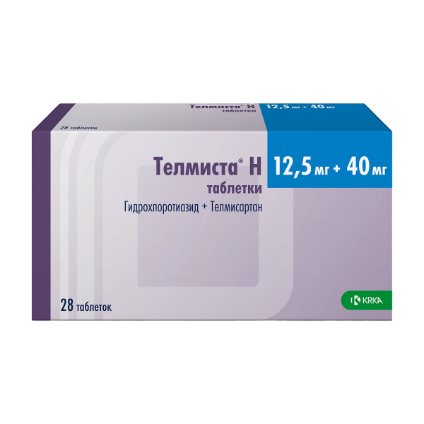 Телмиста Н таблетки 12,5 мг+40 мг 28 шт