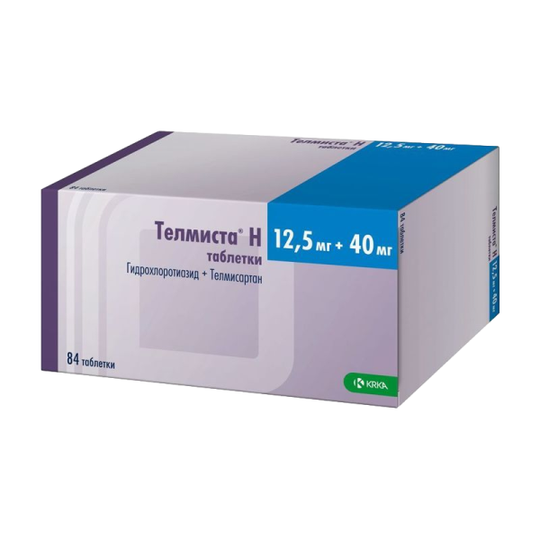 Телмиста Н таблетки 12,5 мг+40 мг 84 шт