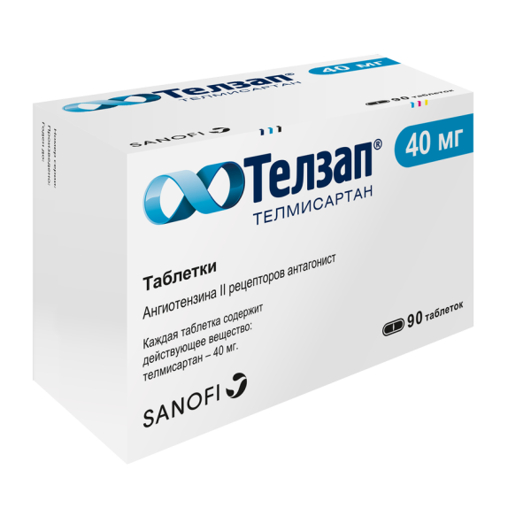 Телзап таблетки 40 мг 90 шт