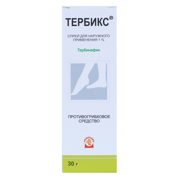Тербикс спрей для наружного применения 1 % 30 г 1 шт