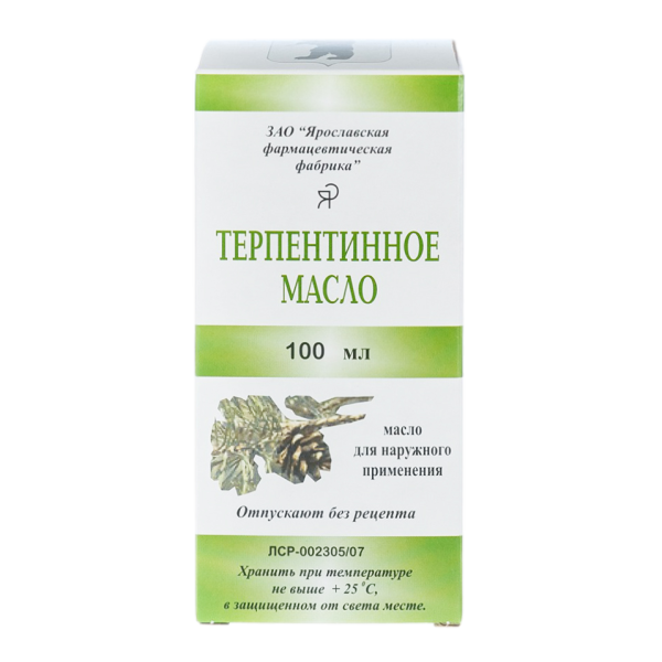 Терпентинное масло для наружного применения 100 мл 1 шт