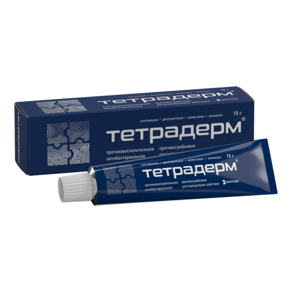 Тетрадерм крем для наружного применения 15 г 1 шт