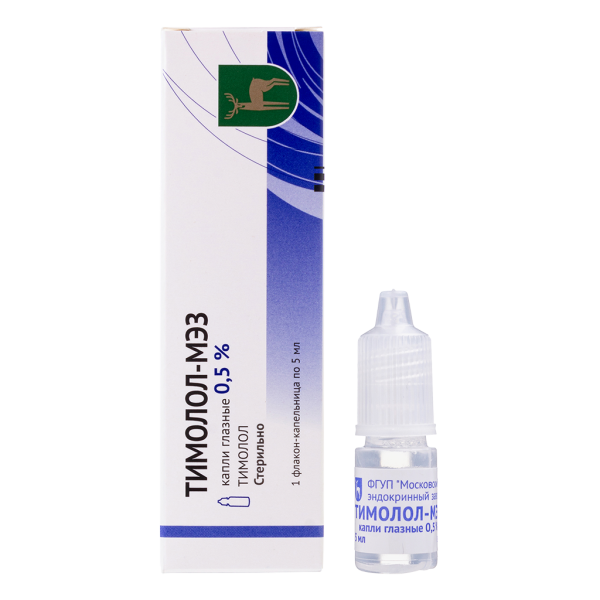 Тимолол-МЭЗ капли глазные 0,5 % 5 мл фл-кап 1 шт