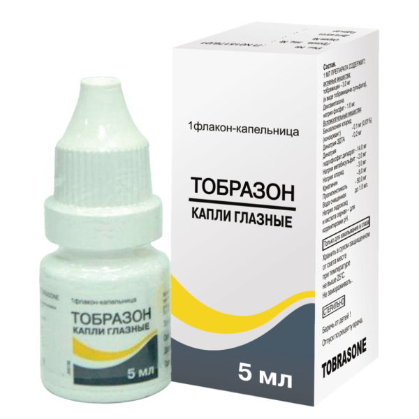Тобразон капли глазные 0,1%+0,3% фл-кап 5 мл 1 шт