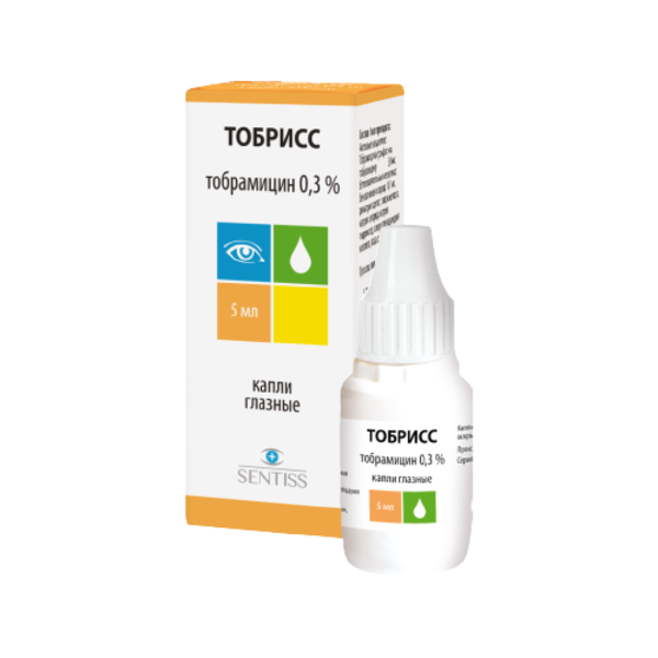 Тобрисс капли глазные 0,3 % 5 мл 1 шт