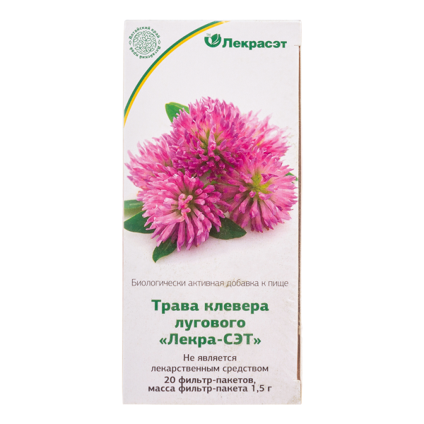 Трава клевера лугового - Лекра-Сэт фильт-пакеты по 1,5 г 20 шт