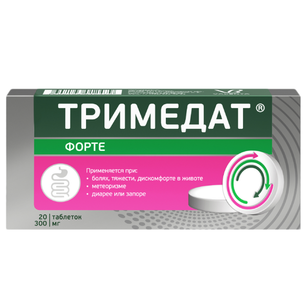 Тримедат Форте таблетки с пролонг высвобождением покрытпленоб 300 мг 20 шт