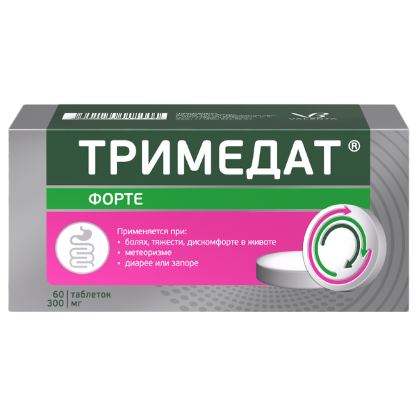 Тримедат Форте таблетки с пролонг высвобождением покрытпленоб 300 мг 60 шт