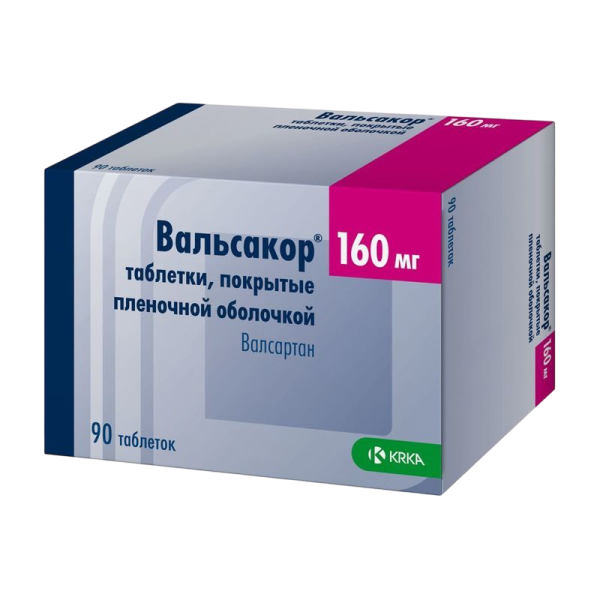 Вальсакор таблетки покрытпленоб 160 мг 90 шт