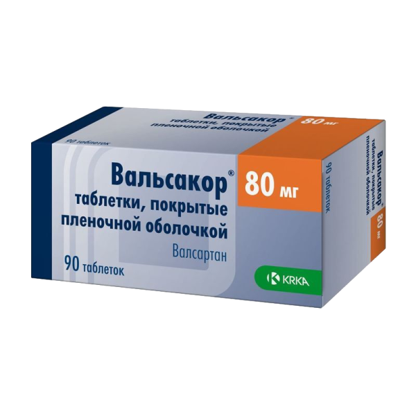 Вальсакор таблетки покрытпленоб 80 мг 90 шт