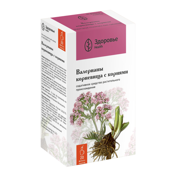 Валерианы корневища с корнями фильтр-пакеты 1,5 г 20 шт