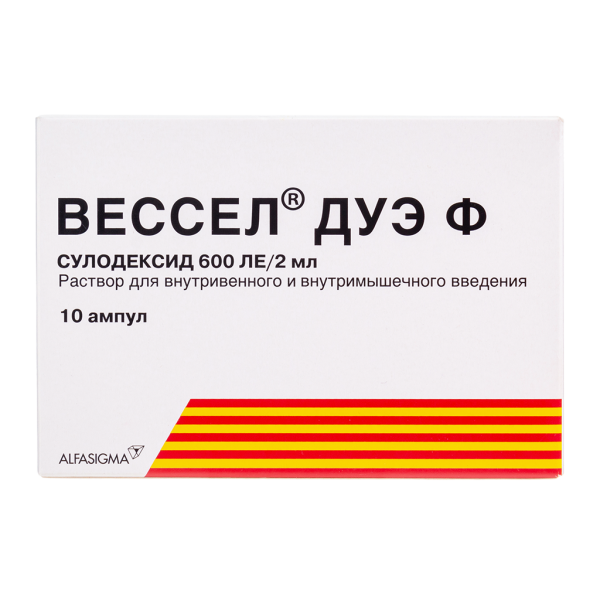 Вессел Дуэ Ф раствор для в/в и в/м введ 600 ле/2мл 2 мл 10 шт