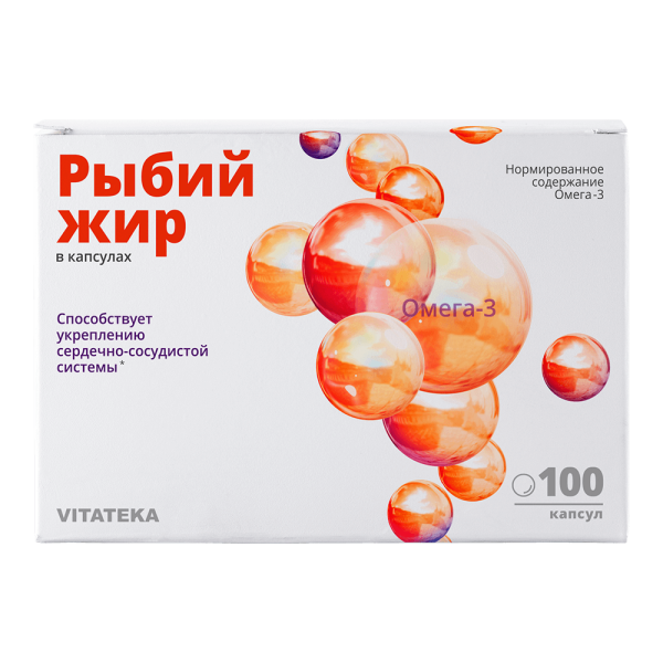 Витатека Рыбий жир "Мирролла" пищевой капсулы массой 370 мг 100 шт