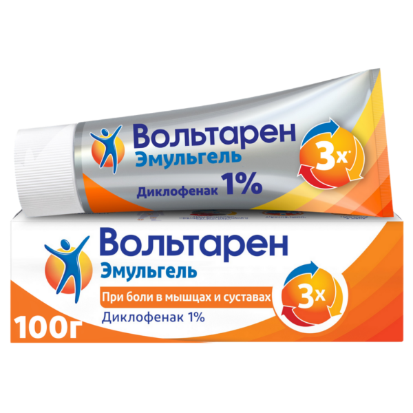 Вольтарен Эмульгель гель для наружного применения 1 % 100 г 1 шт